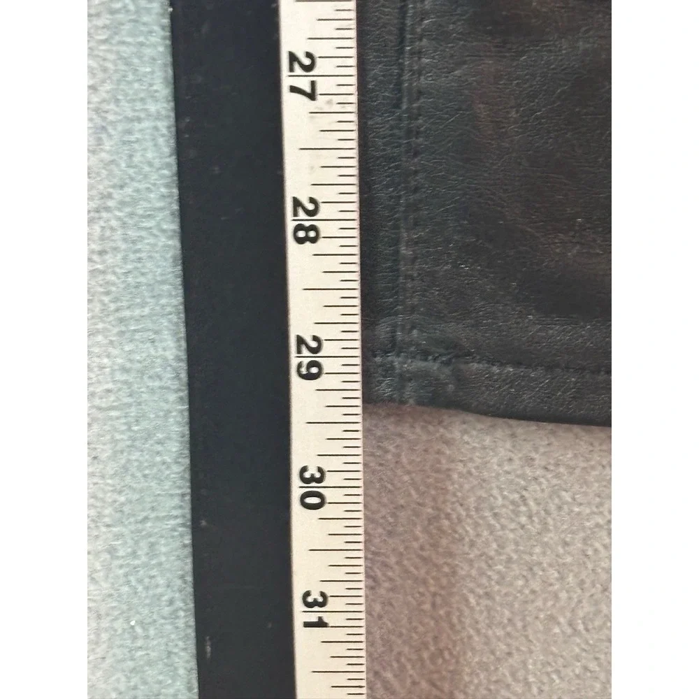 Michael Kors Womens Faux Leather Pants Size 2 Black Pull On Stretch High Rise